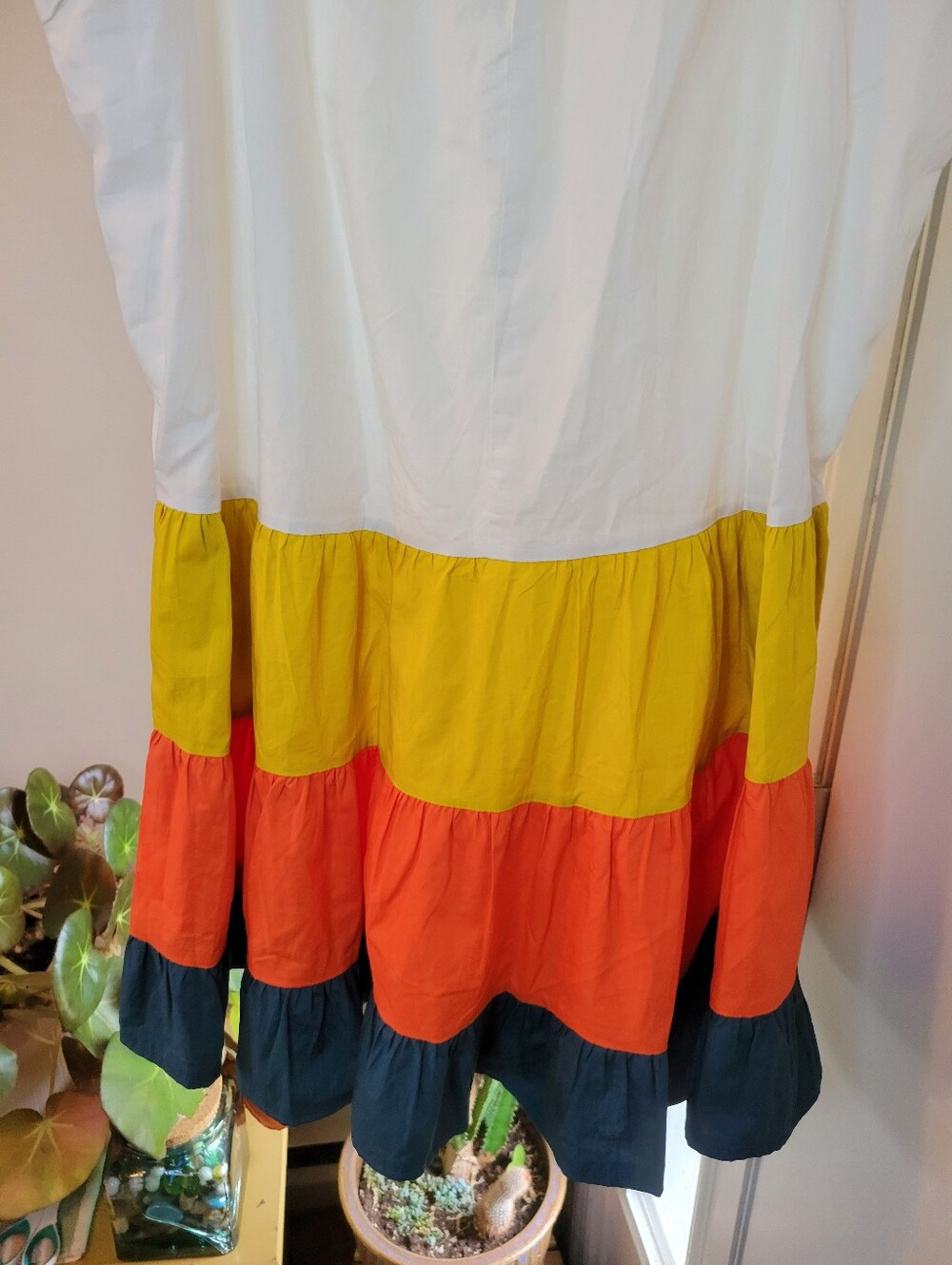 THML Colorblock Spring/Summer Ruffle Mini Dress,‎ Size Womens Small - Picture 3 of 5